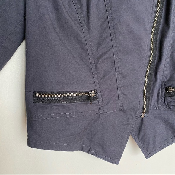 CAbi #3023 Twilight Moto Zip Up Gray Jacket M - Picture 2 of 8
